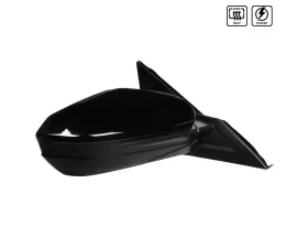 Spec-D Glossy Black 5-Pin Side Mirror - Passenger Side Honda Civic 2016-2018