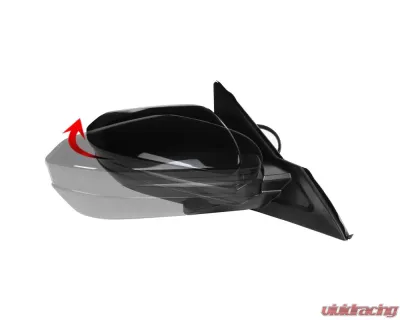 Spec-D Glossy Black 5-Pin Side Mirror - Passenger Side Honda Civic 2016-2018 - RMV-CV16HP5-B-MP-R