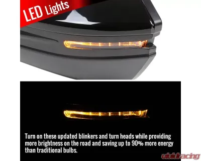 Spec-D Glossy Black 7-Pin Side Mirror w/ LED Turn Signal Light - Driver Side Honda Civic 2016-2018 - RMV-CV16HP7-B-MP-L