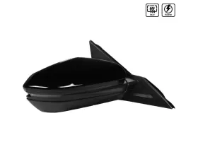 Spec-D Glossy Black 7-Pin Side Mirror w/ LED Turn Signal Light - Passenger Side Honda Civic 2016-2018