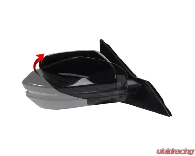 Spec-D Glossy Black 7-Pin Side Mirror w/ LED Turn Signal Light - Passenger Side Honda Civic 2016-2018 - RMV-CV16HP7-B-MP-R