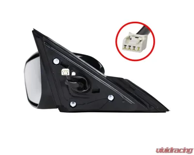 Spec-D Glossy Black 3-Pin Side Mirror - Driver Side Honda Civic 2016-2018 - RMV-CV16P3-B-MP-L