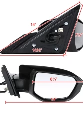 Spec-D Glossy Black 3-Pin Side Mirror - Passenger Side Honda Civic 2016-2018                                     - RMV-CV16P3-B-MP-R - Image 8
