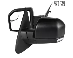 Spec-D Matte Black Side Mirrors w/ LED Turn Signal Lights Ford Expedition 2003-2006
