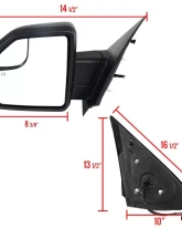 Spec-D Matte Black Side Mirrors w/ LED Turn Signal Lights Ford Expedition 2003-2006                                     - RMV-EPED03HP-G2-FS - Image 8