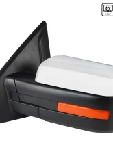 Spec-D Chrome Side Mirror w/ LED Amber Turn Signal & Puddle Light - Driver Side Ford F-150 2007-2014                                     - RMV-F15007CHP-FS-L - Image 10