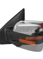 Spec-D Chrome Side Mirror w/ LED Amber Turn Signal & Puddle Light - Driver Side Ford F-150 2007-2014                                     - RMV-F15007CHP-FS-L - Image 7