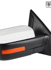 Spec-D Chrome Side Mirror w/ LED Amber Turn Signal & Puddle Light - Passenger Side Ford F-150 2007-2014                                     - RMV-F15007CHP-FS-R - Image 10