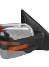 Spec-D Chrome Side Mirror w/ LED Amber Turn Signal & Puddle Light - Passenger Side Ford F-150 2007-2014                                     - RMV-F15007CHP-FS-R - Image 7