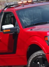 Spec-D Chrome Side Mirror w/ LED Amber Turn Signal & Puddle Light - Passenger Side Ford F-150 2007-2014                                     - RMV-F15007CHP-FS-R - Image 10