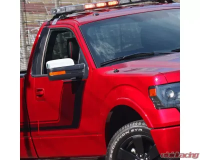 Spec-D Chrome Side Mirror w/ LED Amber Turn Signal & Puddle Light - Passenger Side Ford F-150 2007-2014 - RMV-F15007CHP-FS-R