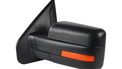 Spec-D Black Power Adjustable & Heated Side Mirror w/ LED Amber Turn Signal & Puddle Light - Driver Side Only Ford F-150 2007-2014                                     - RMV-F15007HP-FS-L - Image 10