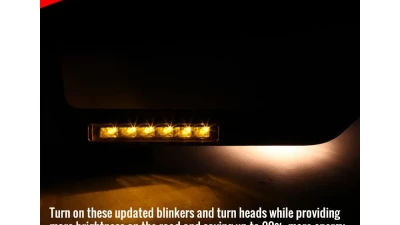 Spec-D Black Power Adjustable & Heated Side Mirror w/ LED Amber Turn Signal & Puddle Light - Driver Side Only Ford F-150 2007-2014                                     - RMV-F15007HP-FS-L - Image 2