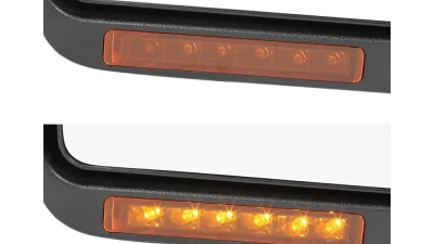 Spec-D Black Power Adjustable & Heated Side Mirror w/ LED Amber Turn Signal & Puddle Light - Driver Side Only Ford F-150 2007-2014                                     - RMV-F15007HP-FS-L - Image 4