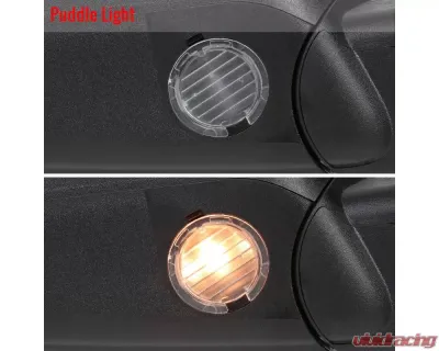Spec-D Black Side Mirror w/ LED Amber Turn Signal & Puddle Light - Driver Side Ford F-150 2007-2014 - RMV-F15007HP-FS-L
