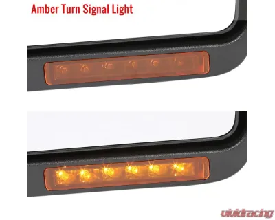 Spec-D Black Side Mirror w/ LED Amber Turn Signal & Puddle Light - Passenger Side Ford F-150 2007-2014 - RMV-F15007HP-FS-R