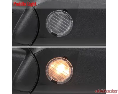Spec-D Black Side Mirror w/ LED Amber Turn Signal & Puddle Light - Passenger Side Ford F-150 2007-2014 - RMV-F15007HP-FS-R