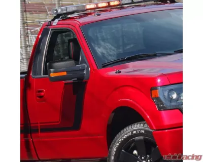 Spec-D Black Side Mirror w/ LED Amber Turn Signal & Puddle Light - Passenger Side Ford F-150 2007-2014 - RMV-F15007HP-FS-R