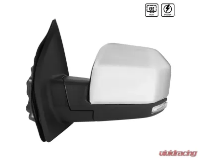 Spec-D Chrome Side Mirror w/ LED Turn Signal Light - Driver Side Ford F-150 2015-2018 - RMV-F15015CHP-FS-L