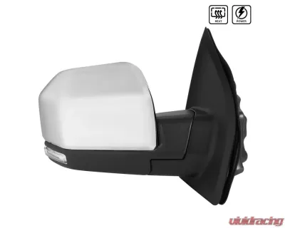 Spec-D Chrome Side Mirror w/ LED Turn Signal Light - Passenger Side Ford F-150 2015-2018 - RMV-F15015CHP-FS-R