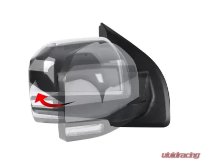 Spec-D Chrome Side Mirror w/ LED Turn Signal Light - Passenger Side Ford F-150 2015-2018 - RMV-F15015CHP-FS-R