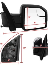 Spec-D Chrome Side Mirror w/ LED Turn Signal Light - Passenger Side Ford F-150 2015-2018                                     - RMV-F15015CHP-FS-R - Image 8