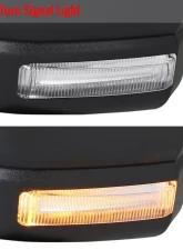 Spec-D Black Side Mirror w/ LED Turn Signal Light - Driver Side Ford F-150 2015-2018                                     - RMV-F15015HP-FS-L - Image 4
