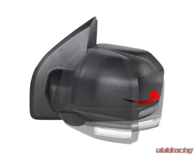 Spec-D Black Side Mirror w/ LED Turn Signal Light - Driver Side Ford F-150 2015-2018 - RMV-F15015HP-FS-L