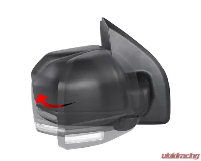 Spec-D Black Side Mirror w/ LED Turn Signal Light - Passenger Side Ford F-150 2015-2018 - RMV-F15015HP-FS-R