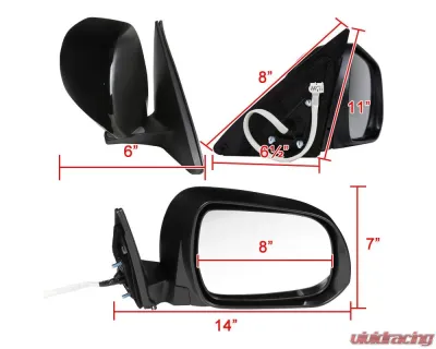Spec-D 7-Pin Side Mirror w/ LED Puddle Light - Passenger Side Toyota Highlander 2008-2013 - RMV-HLDR08HP7-B-MP-R