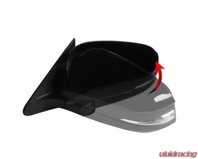 Spec-D Glossy Black 5-Pin Side Mirror w/ LED Turn Signal Light - Driver Side Toyota Highlander 2014-2016 - RMV-HLDR14HP5-B-MP-L