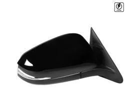 Spec-D Glossy Black 5-Pin Side Mirror w/ LED Turn Signal Light - Passenger Side Toyota Highlander 2014-2016