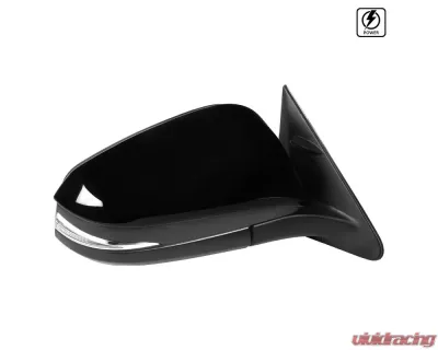 Spec-D Glossy Black 5-Pin Side Mirror w/ LED Turn Signal Light - Passenger Side Toyota Highlander 2014-2016 - RMV-HLDR14HP5-B-MP-R