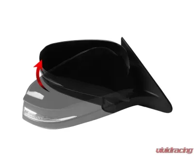 Spec-D Glossy Black 5-Pin Side Mirror w/ LED Turn Signal Light - Passenger Side Toyota Highlander 2014-2016 - RMV-HLDR14HP5-B-MP-R