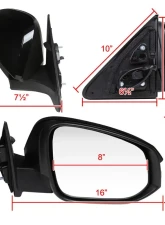 Spec-D Glossy Black 5-Pin Side Mirror w/ LED Turn Signal Light - Passenger Side Toyota Highlander 2014-2016                                     - RMV-HLDR14HP5-B-MP-R - Image 8