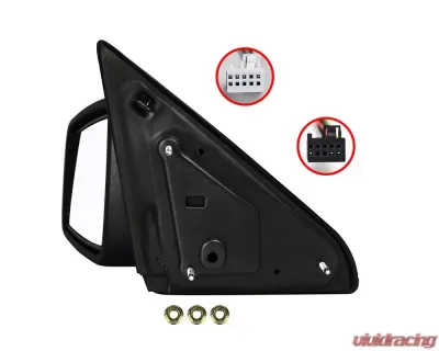 Spec-D Classic Black Side Mirror - Driver Side Dodge RAM 2009-2021 - RMV-RAM0915M-FS-L