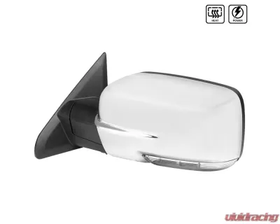 Spec-D Chrome Side Mirror w/ LED Turn Signal & Puddle Light - Driver Side Dodge RAM 2009-2012 - RMV-RAM09CHP-FS-L