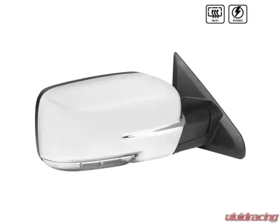 Spec-D Chrome Side Mirror w/ LED Turn Signal & Puddle Light - Passenger Side Dodge RAM 2009-2012 - RMV-RAM09CHP-FS-R
