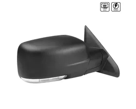 Spec-D Black Side Mirror w/ LED Turn Signal & Puddle Light - Passenger Side Dodge RAM 2009-2012
