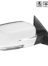 Spec-D Chrome Side Mirror w/ LED Turn Signal & Puddle Light - Passenger Side Dodge RAM 2013-2019                                     - RMV-RAM13CHP-AT-FS-R - Image 10