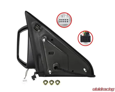 Spec-D Black Side Mirror w/ LED Turn Signal & Puddle Light - Driver Side Dodge RAM 2013-2019 - RMV-RAM13HP-AT-FS-L