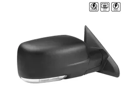 Spec-D Black Side Mirror w/ LED Turn Signal & Puddle Light - Passenger Side Dodge RAM 2013-2019