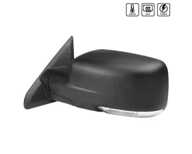 Spec-D Black Side Mirror w/ LED Turn Signal & Puddle Light - Driver Side Dodge RAM 2013-2019