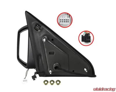 Spec-D Black Side Mirror w/ LED Turn Signal & Puddle Light - Driver Side Dodge RAM 2013-2019 - RMV-RAM13HP-FS-L