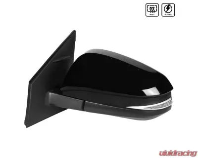 Spec-D Glossy Black 7-Pin Side Mirror w/ LED Turn Signal Light - Driver Side Toyota RAV4 2013-2015 - RMV-RAV413HP7-B-MP-L