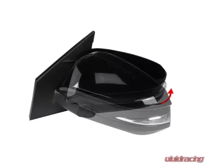 Spec-D Glossy Black 7-Pin Side Mirror w/ LED Turn Signal Light - Driver Side Toyota RAV4 2013-2015 - RMV-RAV413HP7-B-MP-L