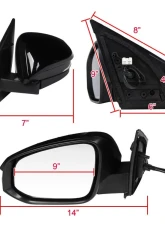 Spec-D Glossy Black 7-Pin Side Mirror w/ LED Turn Signal Light - Driver Side Toyota RAV4 2013-2015                                     - RMV-RAV413HP7-B-MP-L - Image 8