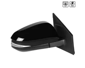 Spec-D Glossy Black 7-Pin Side Mirror w/ LED Turn Signal Light - Passenger Side Toyota RAV4 2013-2015