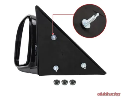 Spec-D Glossy Black Manual Adjustment Side Mirror - Passenger Side Chevrolet | GMC 1994-1998 - RMV-S1094-M-FS-R