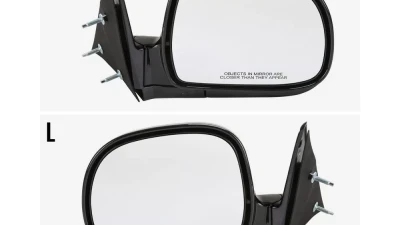 Spec-D Glossy Black Manual Adjustment Side Mirror Chevrolet | GMC | Isuzu | Oldsmobile 1994-1998                                     - RMV-S1094-M-FS - Image 3